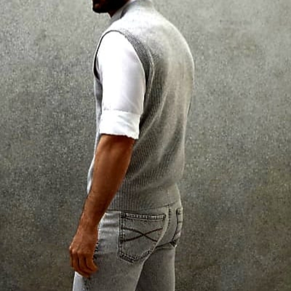 Ethon Blues 100% cashmere gilet size L - Picture 4 of 4